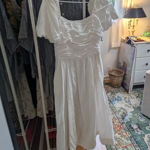 Free people Ain't she a Beaut Midi Dress in White